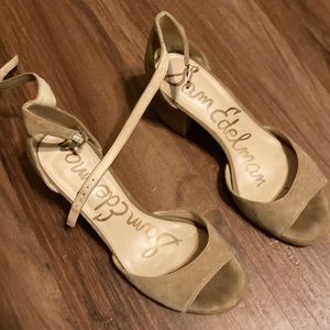 Sam Edelman Size 7.5 suede block heel